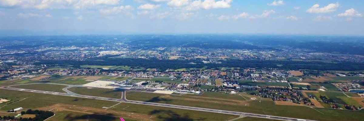 Flugwegposition um 11:34:26: Aufgenommen in der Nähe von Pirka, Österreich in 1010 Meter